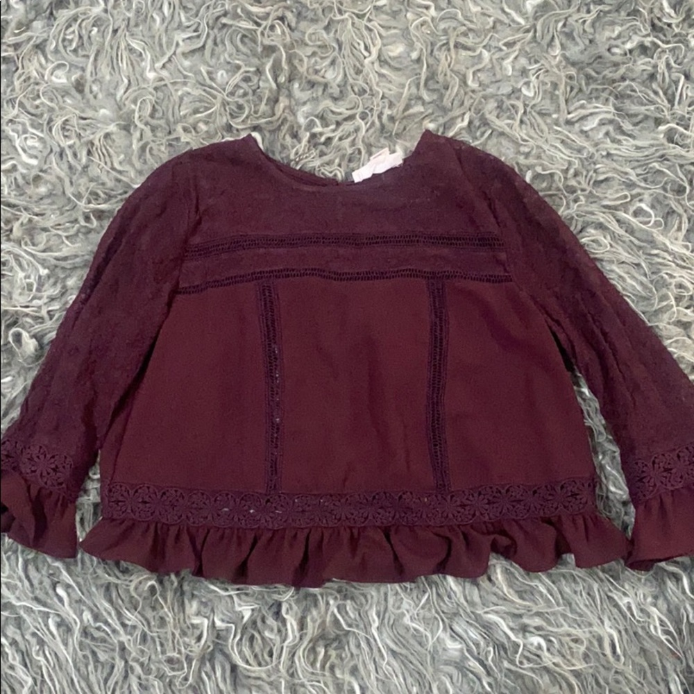 Open back lace blouse
